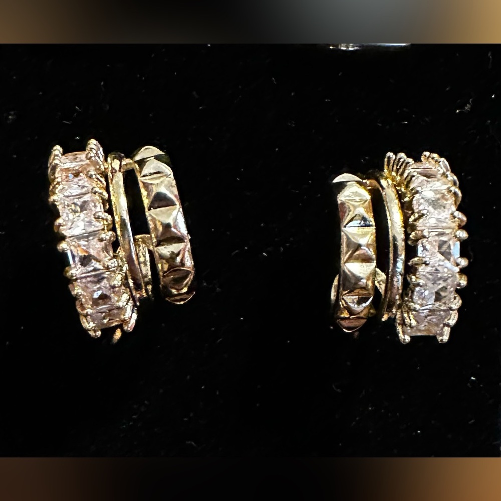 Gold and Silver Hoop Earrings